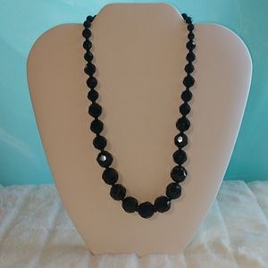 Black disco ball necklace